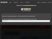 Tablet Screenshot of conventioncalendar.com